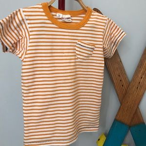 BIT’Z KIDS Orange & white stripe with stitch pockt